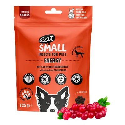 Eat Small Energy Hmyzí pamlsky s brusinkami, 125 g