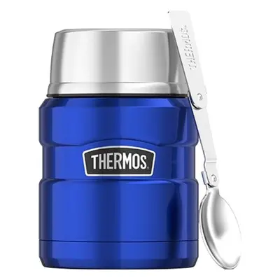 THERMOS Termoska na jídlo se skládácí lžící a šálkem - modrá 0,47