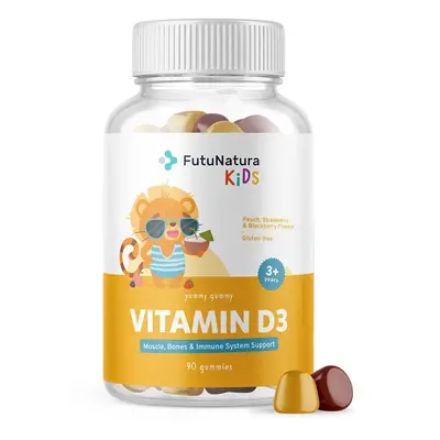 FutuNatura Kids Vitamín D3 - Gumové bonbony pro děti, 90ks