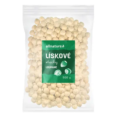 Allnature Lískové ořechy loupané, 500 g