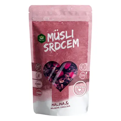 Topnatur Müsli srdcem Malina & Belgická Čokoláda, 250 g