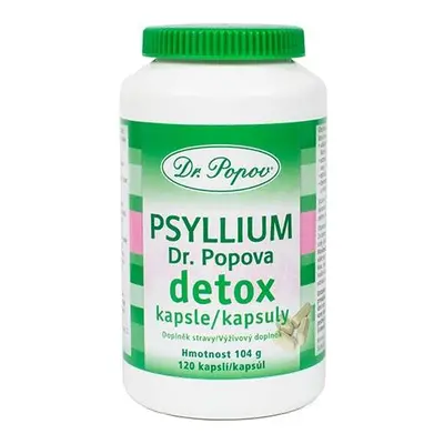 Psyllium Dr. Popova DETOX kapsle, 120 ks Dr. Popov