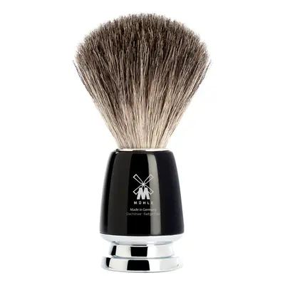 Mühle Střední štětka na holení RYTMO z jezevčích štětin (pure badger, černá pryskyřice), 1ks