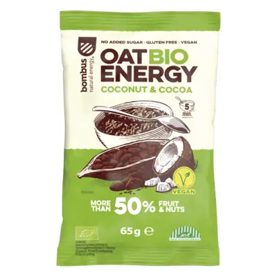 Bombus Oat Bio Energy ovesná kaše- kakao a kokos, 65 g