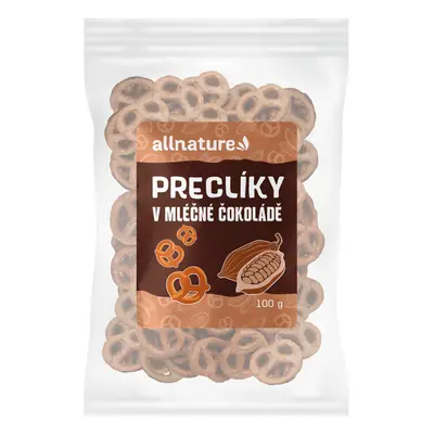 Allnature Preclíky v mléčné čokoládě, 100 g