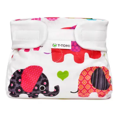 T-TOMI Ortopedické abdukční kalhotky - suchý zip, pink elephants (5-9kg)