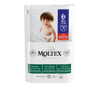 Natahovací plenkové kalhotky Moltex Pure & Nature XL +14 kg (18 ks)