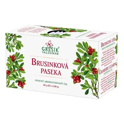 Valdemar Grešík - Natura s.r.o. Brusinková paseka 20 n.s. přebal GREŠÍK Ovocný čaj