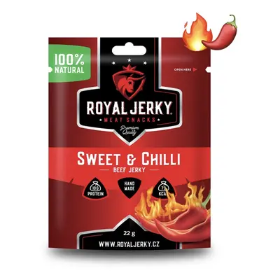 Royal Jerky Hovězí sušené maso SWEET CHILLI, 22 g