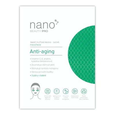 Nano BEAUTY PRO NanoBeauty Antiaging podočnicová maska, 3 páry