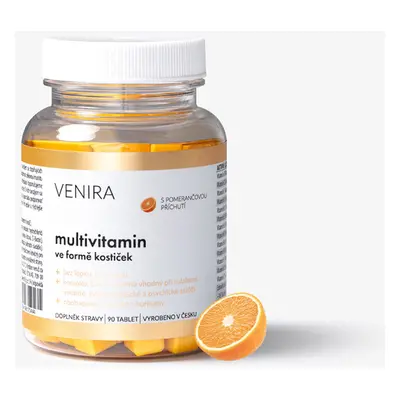 VENIRA multivitamin ve formě srdíček - pomeranč, 90 srdíček