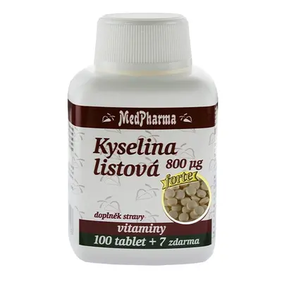 MedPharma Kyselina listová 800 µg - FORTE - 107 tablet