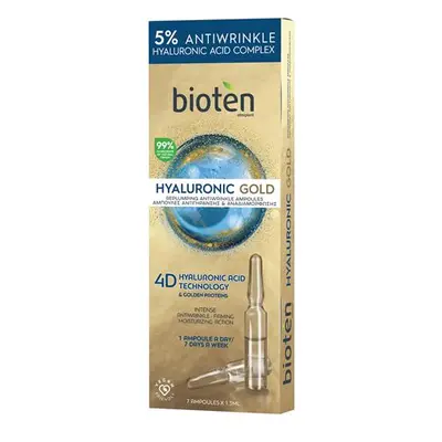 BIOTEN Hyaluronic GOLD Koncentrované vyplňující ampulky, 7 denní kůra 7x 1,3 ml