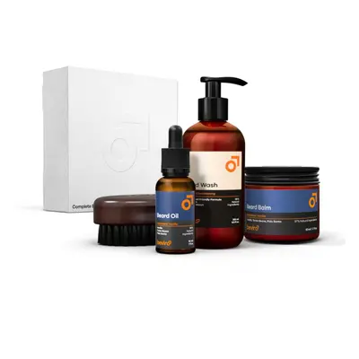 Beviro Complete Beard Set - Honkatonk vanilla - olej, balzám, šampon, kartáč