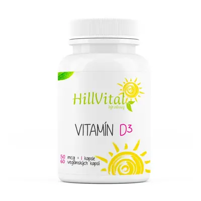 HillVital Vitamín D3, 60 kapslí