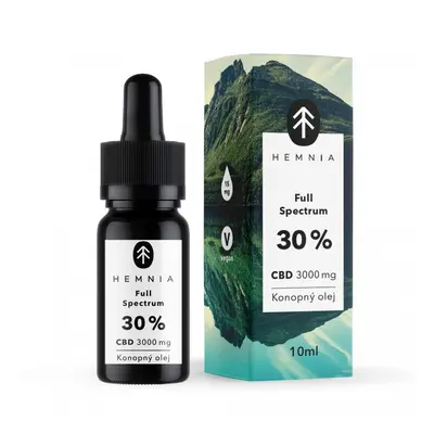 Hemnia Full Spectrum CBD Konopný olej 30%, 3000 mg, 10 ml