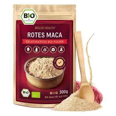 WoldoHealth® Maca červená BIO prášek, 300g