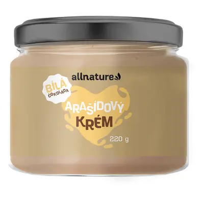 Allnature Arašídový krém s bílou čokoládou, 220 g