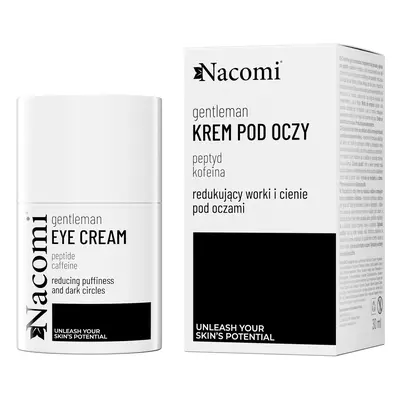 Nacomi Gentleman - Rozjasňující oční krém s peptidy a kofeinem, 30 ml