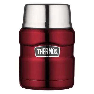 THERMOS Termoska na jídlo se skládácí lžící a šálkem - červená 0,47