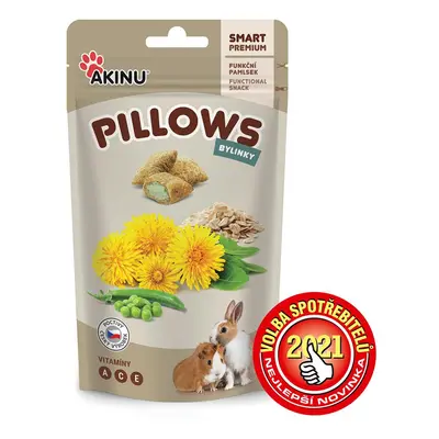 Akinu PILLOWS Polštářky s bylinkami pamlsek pro hlodavce 40 g