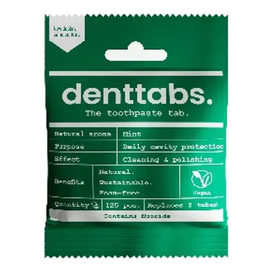 DENTTABS přírodní zubní pasta v tabletách s fluoridem 125 ks