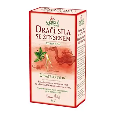 GREŠÍK Dračí síla se ženšenem sypaný bylinný čaj, 50 g