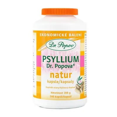 Psyllium Dr. Popova NATUR kapsle, ekonomické balení, 240 ks Dr. Popov