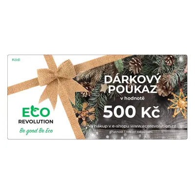 Dárkový poukaz EcoRevolution - 500 Kč Varianta poukazu: Elektronický poukaz