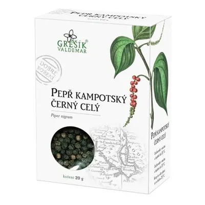 GREŠÍK Pepř kampotský černý celý, 20 g