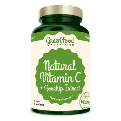 GreenFood Nutrition Acerola Vitamin C + Extrakt ze šípků 60 kapslí