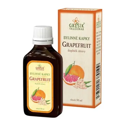 Valdemar Grešík - Natura s.r.o. Grapefruit kapky 50 ml GREŠÍK-Z-35% líh, Bylinné kapky