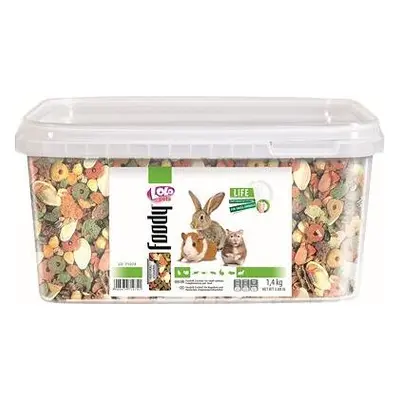 LOLO Foody - exotik mix kompl. krmivo pro hlodavce kyblík 1,4 kg