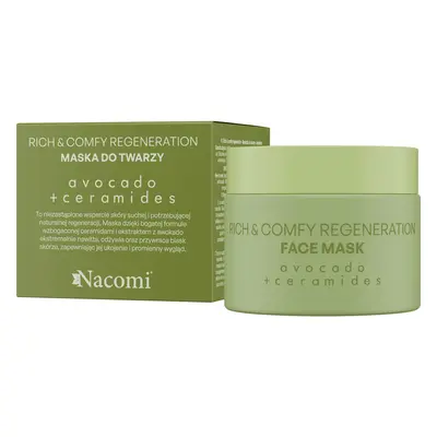 Nacomi - Rich&comfy - regenerační AVOCADO pleťová maska, ​​40ml