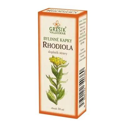 Valdemar Grešík - Natura s.r.o. Rhodiola kapky 50 ml GREŠÍK-Z-40% líh, Bylinné kapky