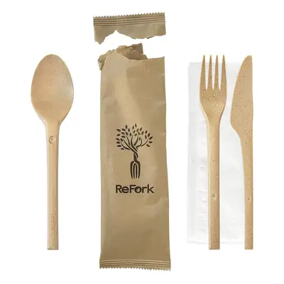 REFORK set (vidlička, nůž, lžíce, ubrousek) - 200 ks