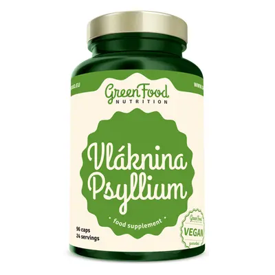 GreenFood Nutrition Vláknina Psyllium 96 kapslí