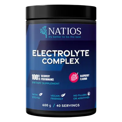 Natios Electrolyte Complex- citron/malina, 600 g Příchutě: Malina