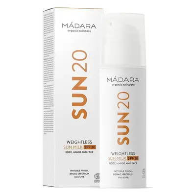 Mádara Lehké opalovací mléko, SPF 20, 150 ml