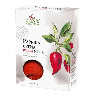 Valdemar Grešík - Natura s.r.o. Paprika uzená PÁLIVÁ mletá 40 g GREŠÍK Dobré koření