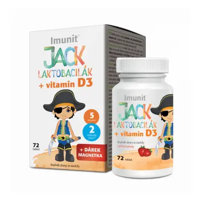 Imunit Laktobacily JACK LAKTOBACILÁK + vitamín D3, 72 tablet