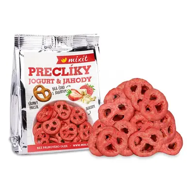 Mixit preclíky do kapsy - Jogurtová čokoláda s jahodami, 70g