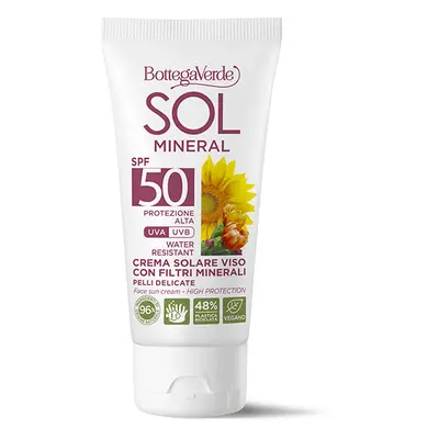 Bottega Verde Voděodolný opalovací krém na obličej s minerálními filtry SPF 50, 40ml