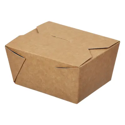 EcoPack Papírový box EKO na jídlo 130x110x65 mm černo-hnědý s chlopněmi 600 ml bal/50 ks