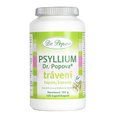 Psyllium Dr. Popova TRÁVENÍ kapsle, 120 ks Dr. Popov