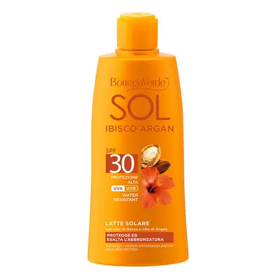 Bottega Verde SOL IBIŠEK A ARGAN Voděodolné mléko na opalování SPF 30, 200 ml