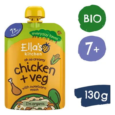 Ella's Kitchen BIO Kuřátko s kukuřičnou kaší (130 g)