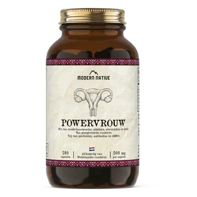 Modern Native Powervrouw Sušené hovězí vaječníky v kapslích, 500 mg, 180ks