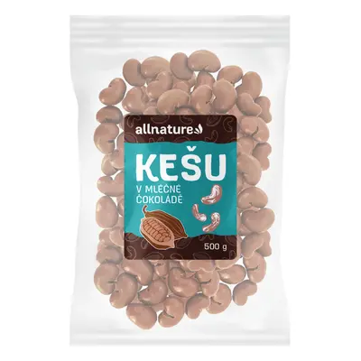 Allnature Kešu v mléčné čokoládě, 500 g