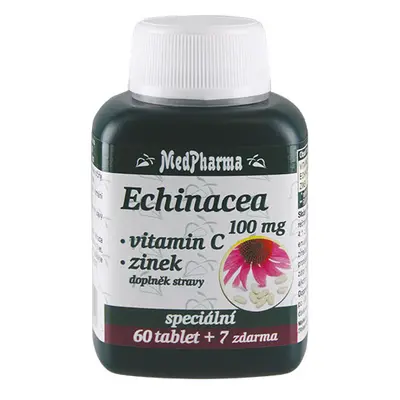 MedPharma Echinacea 100 mg + vitamin C + zinek, 67 tablet